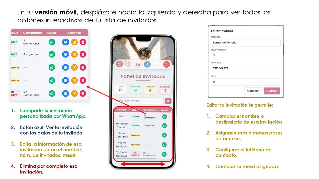 Laptop con sistema de invitados resaltando área de información