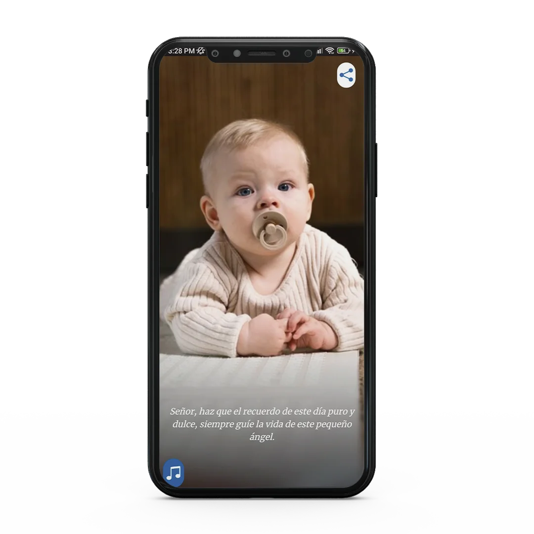 Ejemplo de invitación digital en celular