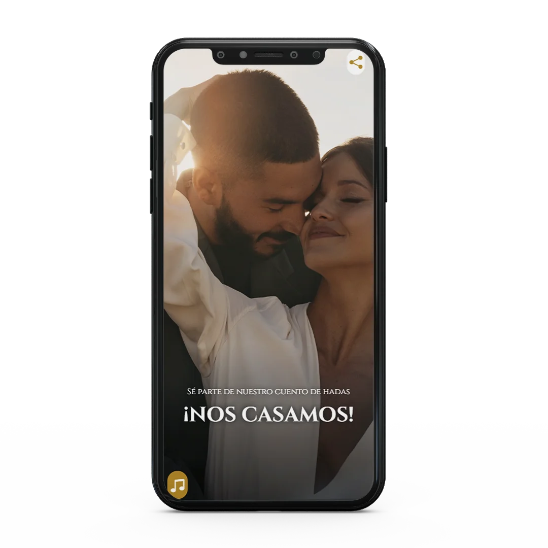 Ejemplo de invitación digital en celular